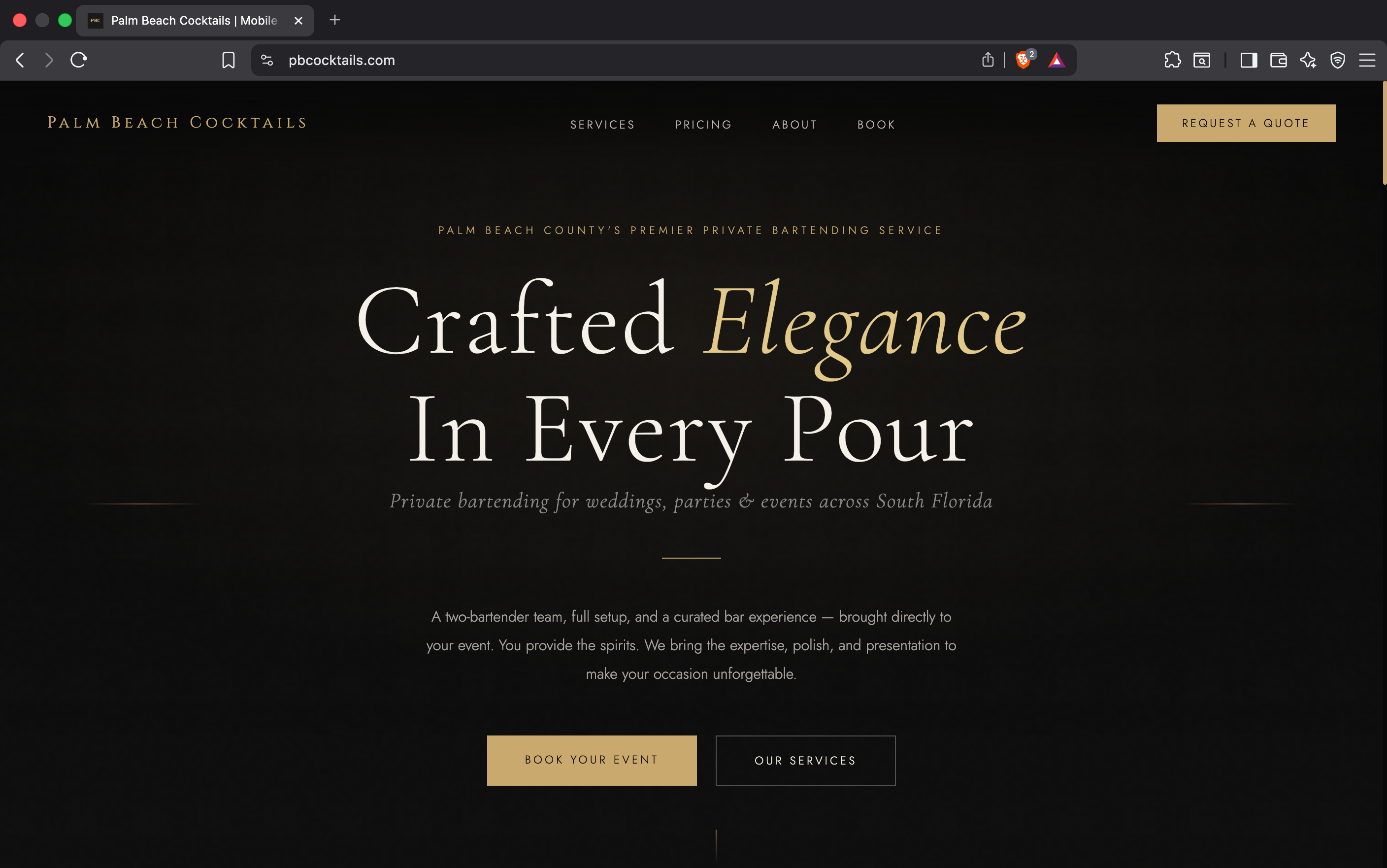 Palm Beach Cocktails &mdash; mobile bartending